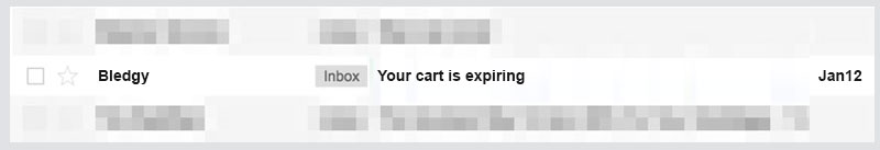 abandoned cart subject line