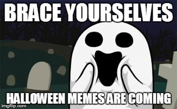 Creative Halloween Email Template with memes