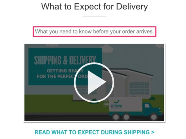 Order confirmation email example