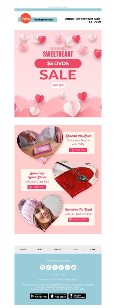 Arts & Crafts Email Template-Craftsy