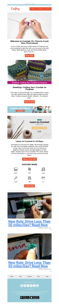 Arts & Crafts Email Template-Craftsy