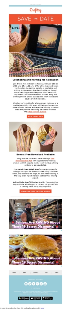 Arts & Crafts Email Template-Craftsy