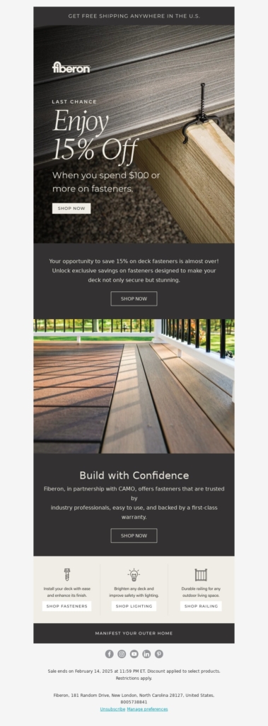 Home Decor Email Template-Fiberon