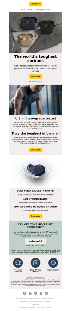 Consumer Electronics Email Template-Jabra