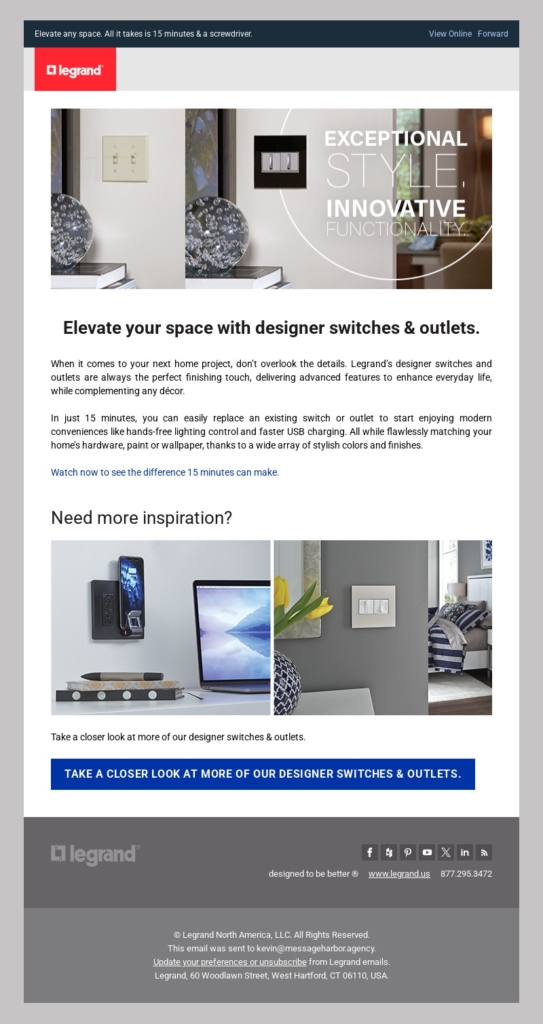 Consumer Electronics Email Template-legrand
