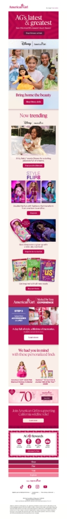 Baby Products Brand Email Template-American Girl