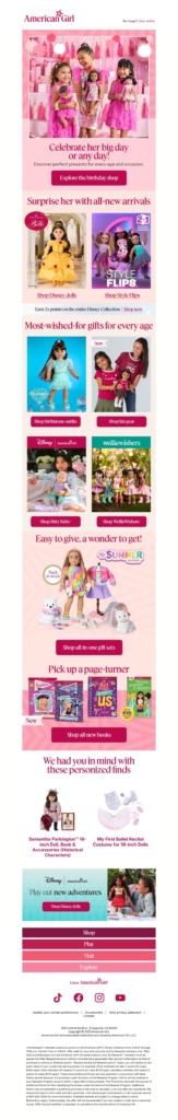 Baby Products Brand Email Template-American Girl