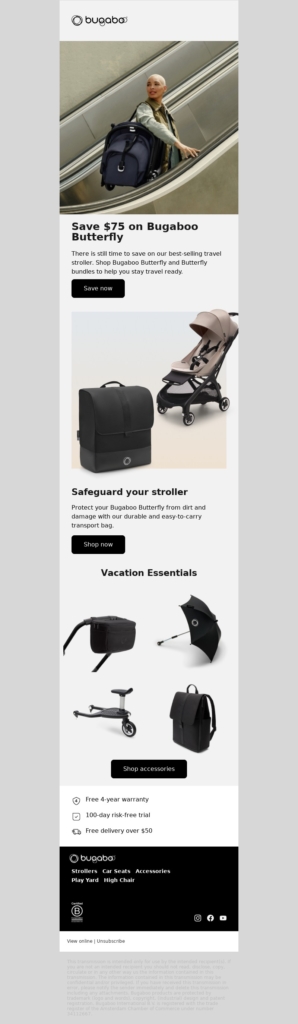 Baby Products Brand Email Template-Bugaboo