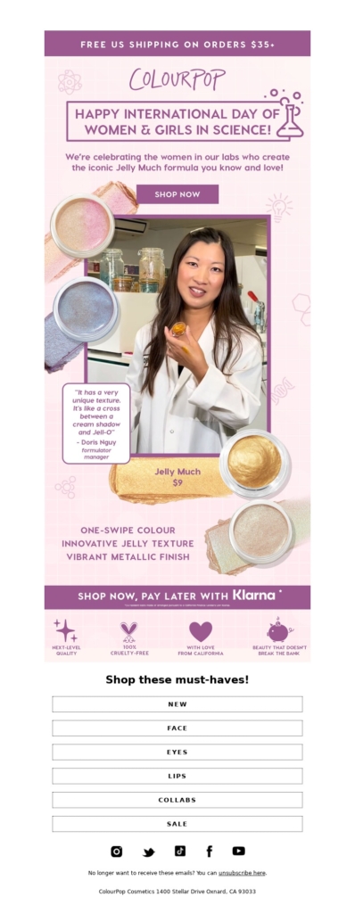 ColourPop-Beauty Email Template