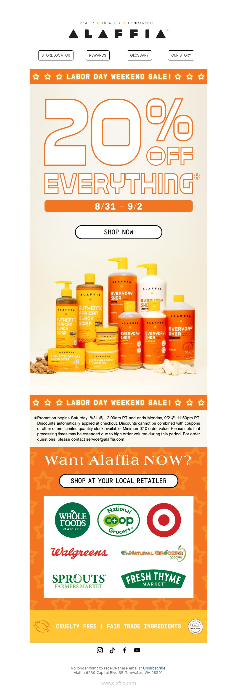 Alaffia-Labor-Day-Email-Template
