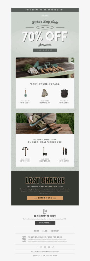 Barebones-Labor-Day-Email-Template