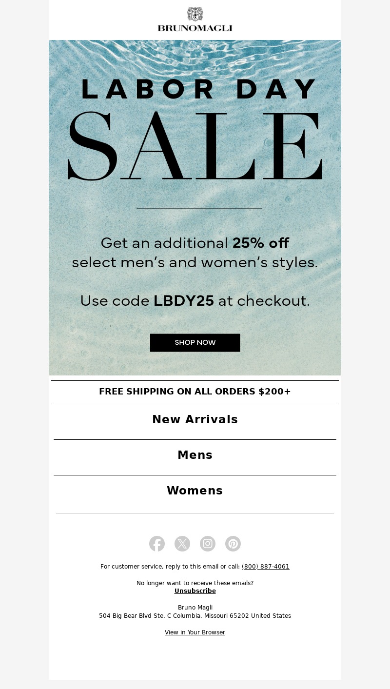 Brunomagli-Labor Day Email Template