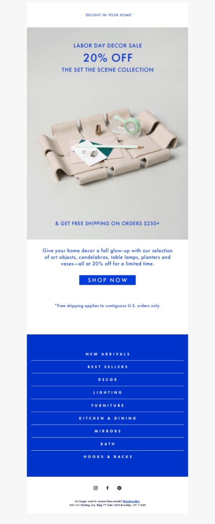 Delight in Your Home-Labor-Day-Email-Template