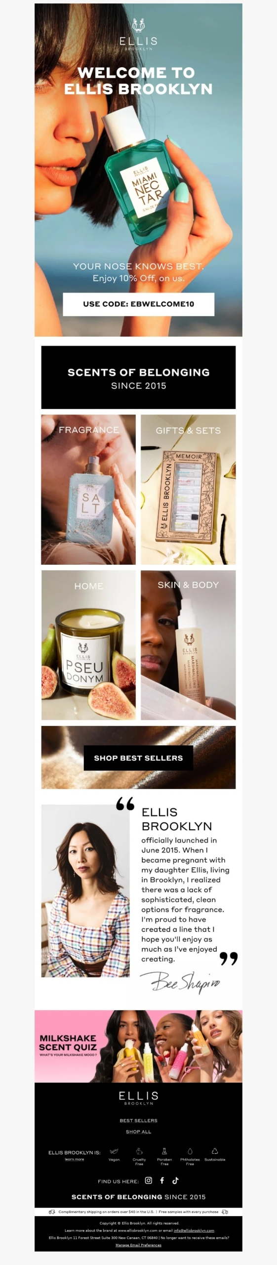 ellis-welcome email template