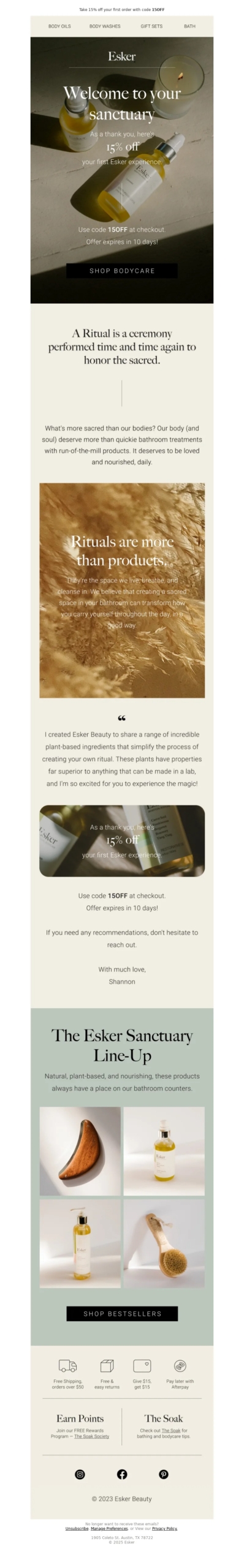 esker-welcome email template