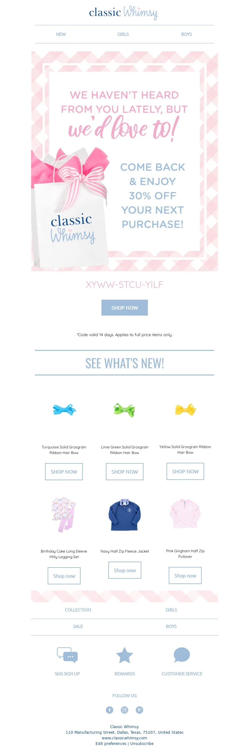 classic whimsy-winback email examples