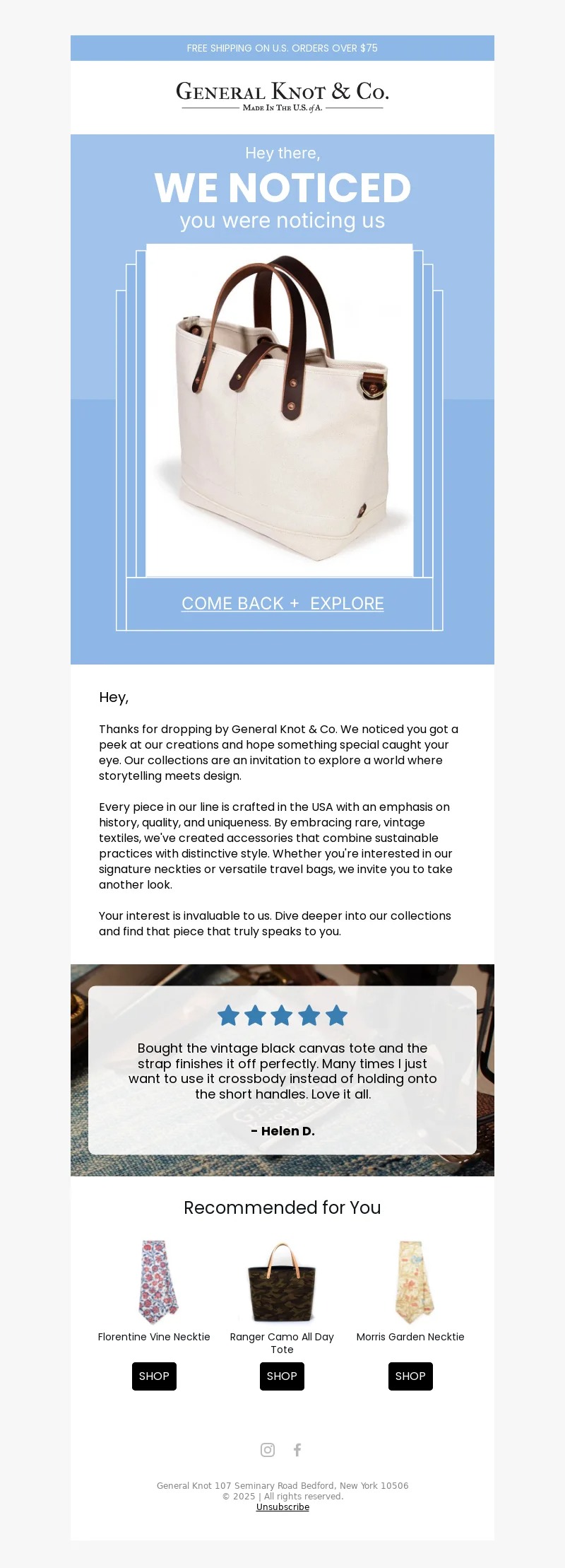 general knot-winback email examples
