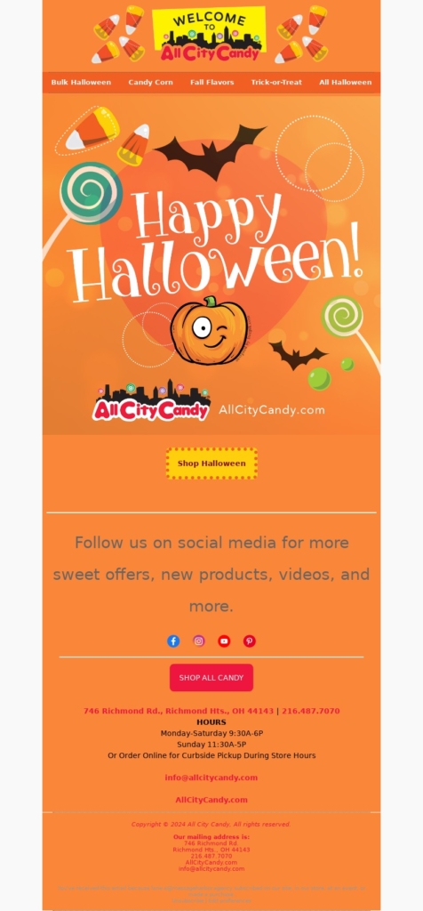 all city candy-halloween email template