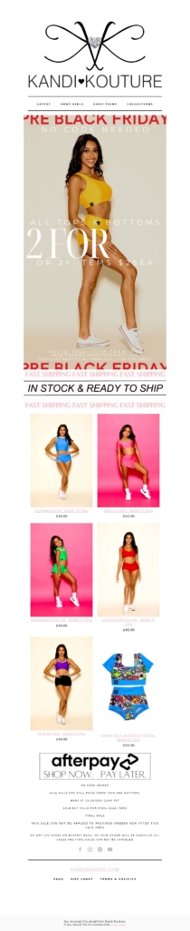 kandi kouture black friday email template