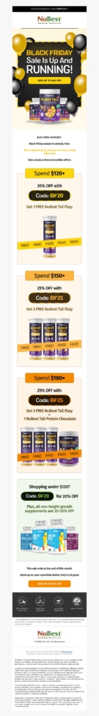 nubest black friday email template