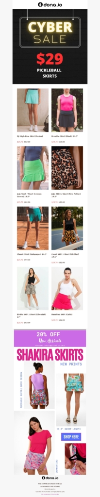 donajo cyber monday email template