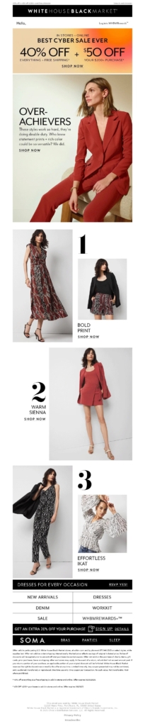 white house black market-cyber monday email template