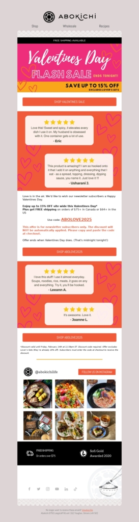 abokichi-valentines day email template