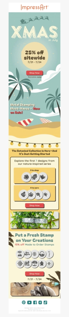 impress art christmas email template