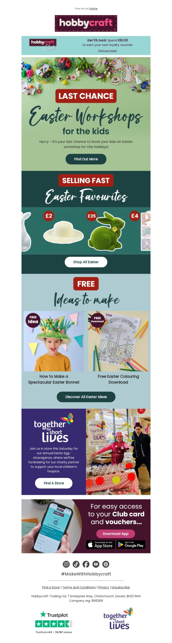 hobby craft 2-easter email template
