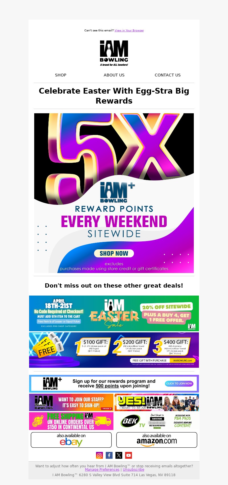 i am bowling 2-easter email template