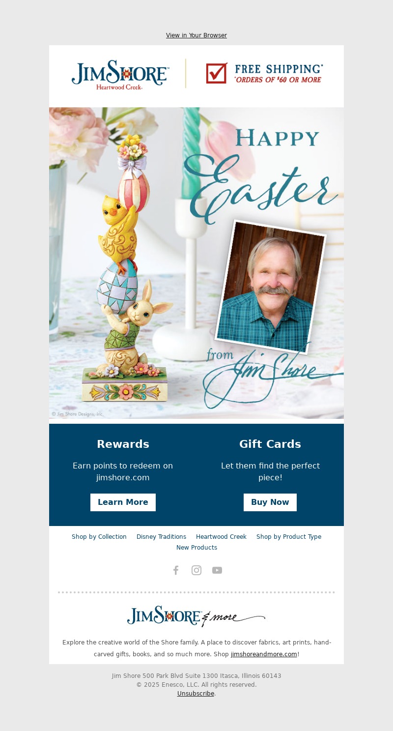 jim shore-easter email template