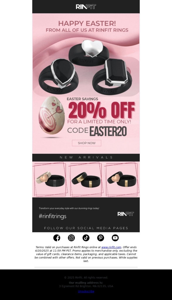 rin fit-easter email template