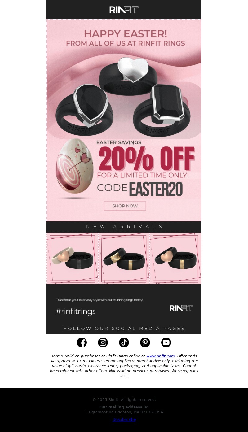 rin fit-easter email template