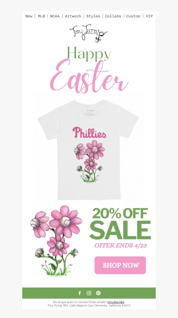tiny turnip-easter email template
