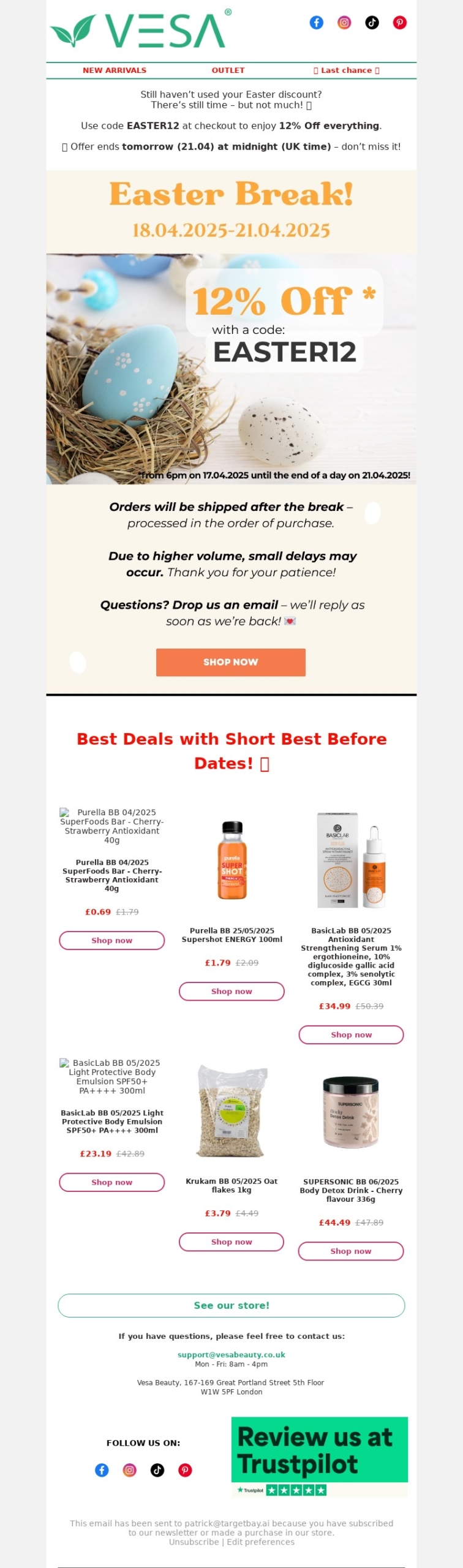 vesa-easter email template
