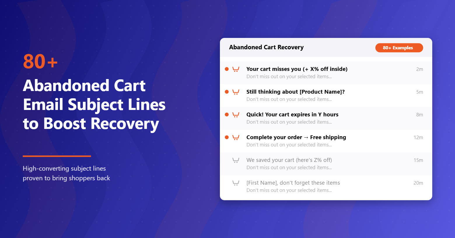 Abandoned Cart Email Subject Lines