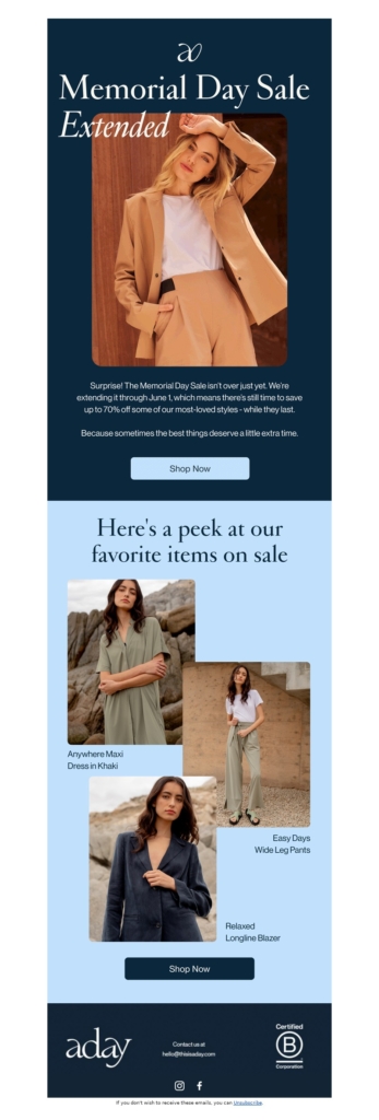 aday-memorial day email template