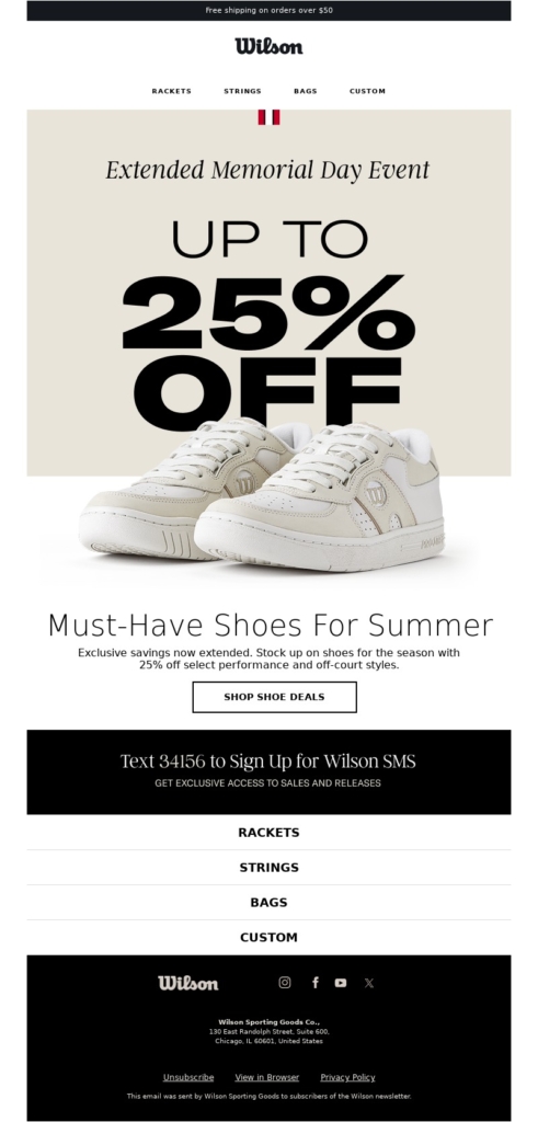 wilson-memorial day email template