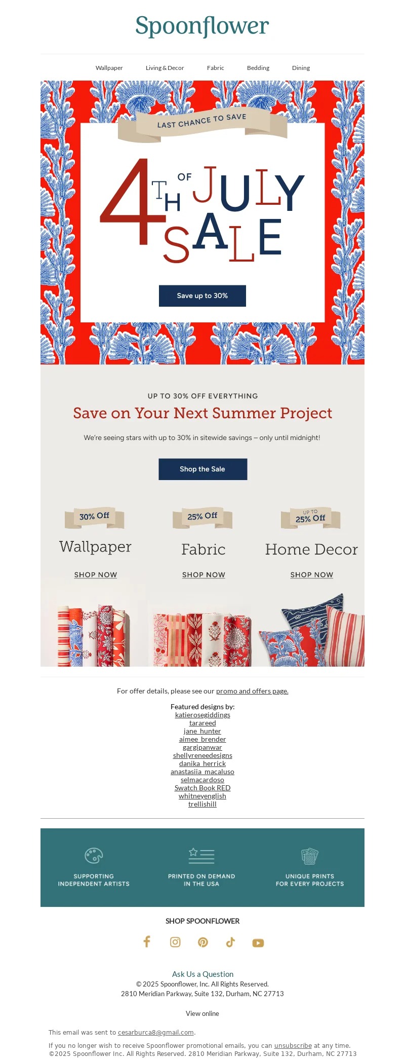 spoon flower-4th of july email template