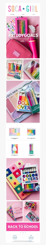 soca girl-back to school email template