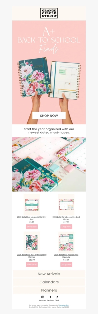 studio oh-back to school email template