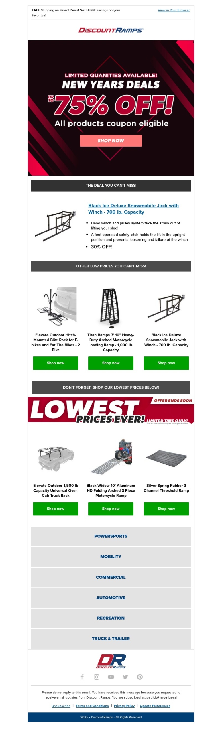discount ramps-new year email template