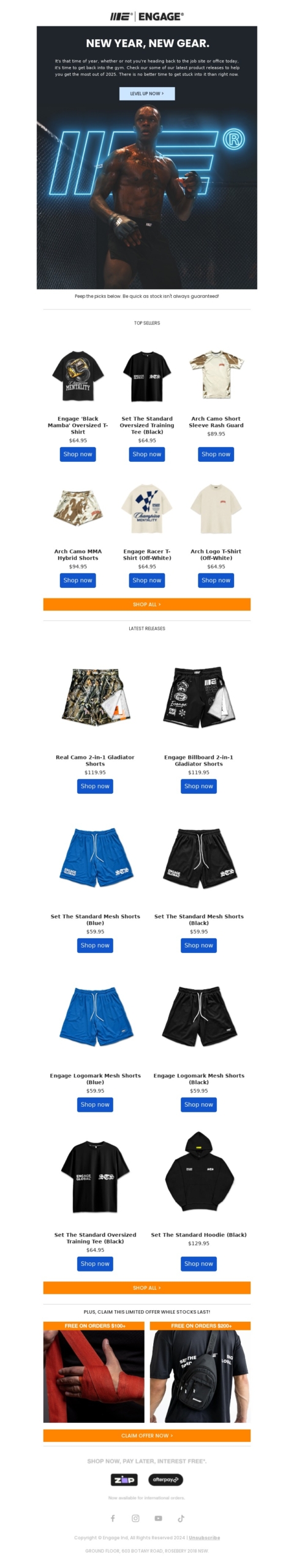 engage-new year email template