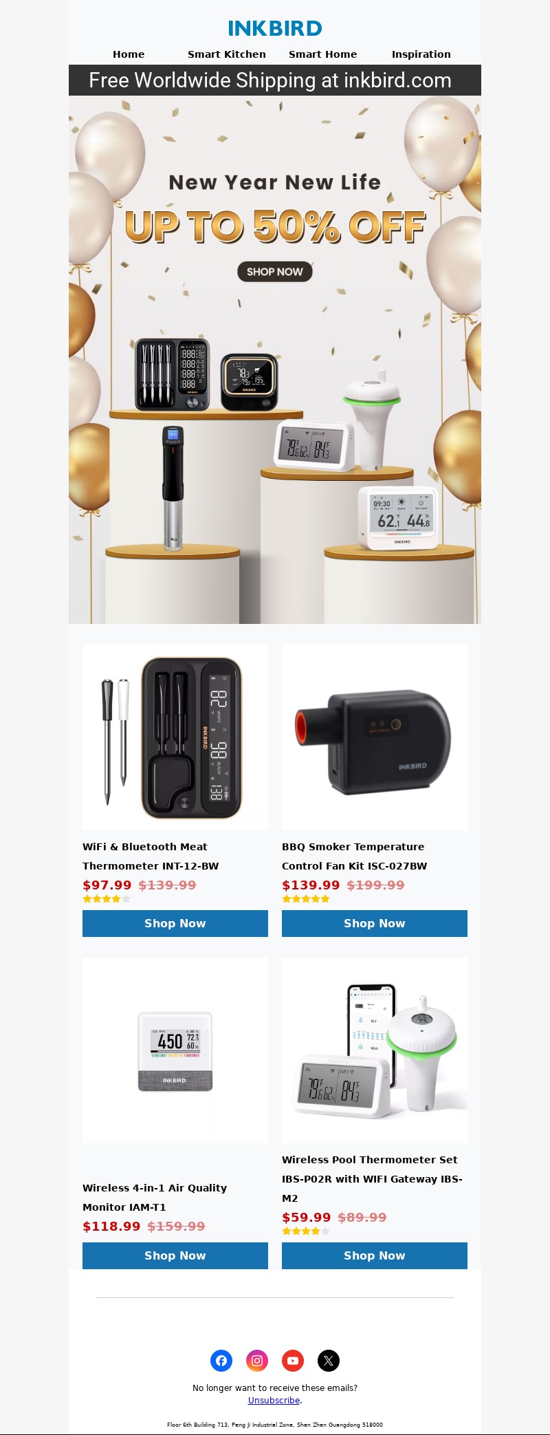 inkbird-new year email template