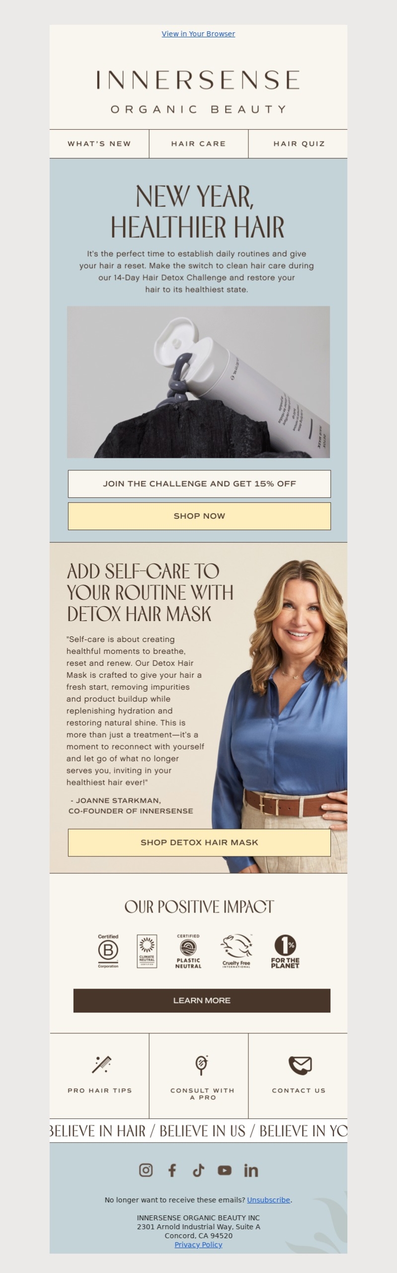 innersense-new year email template