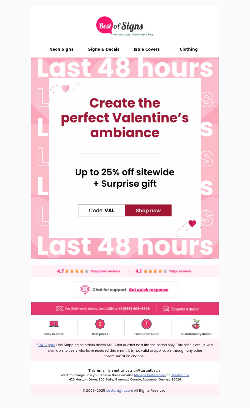 best of signs-valentines day email template