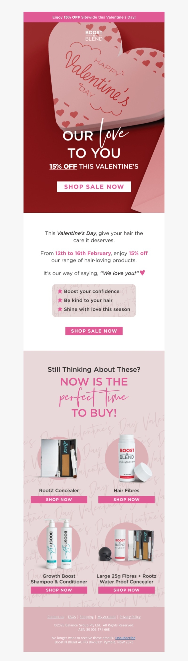 boost n blend 3-valentines day email template
