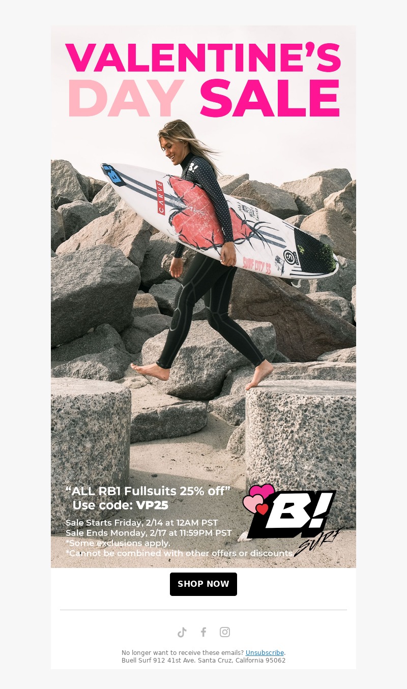 buell surf-valentines day email template