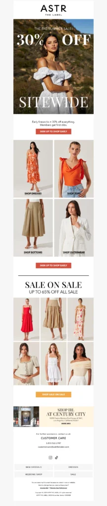 astr-fashion email template