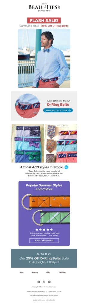 beau ties-fashion email template